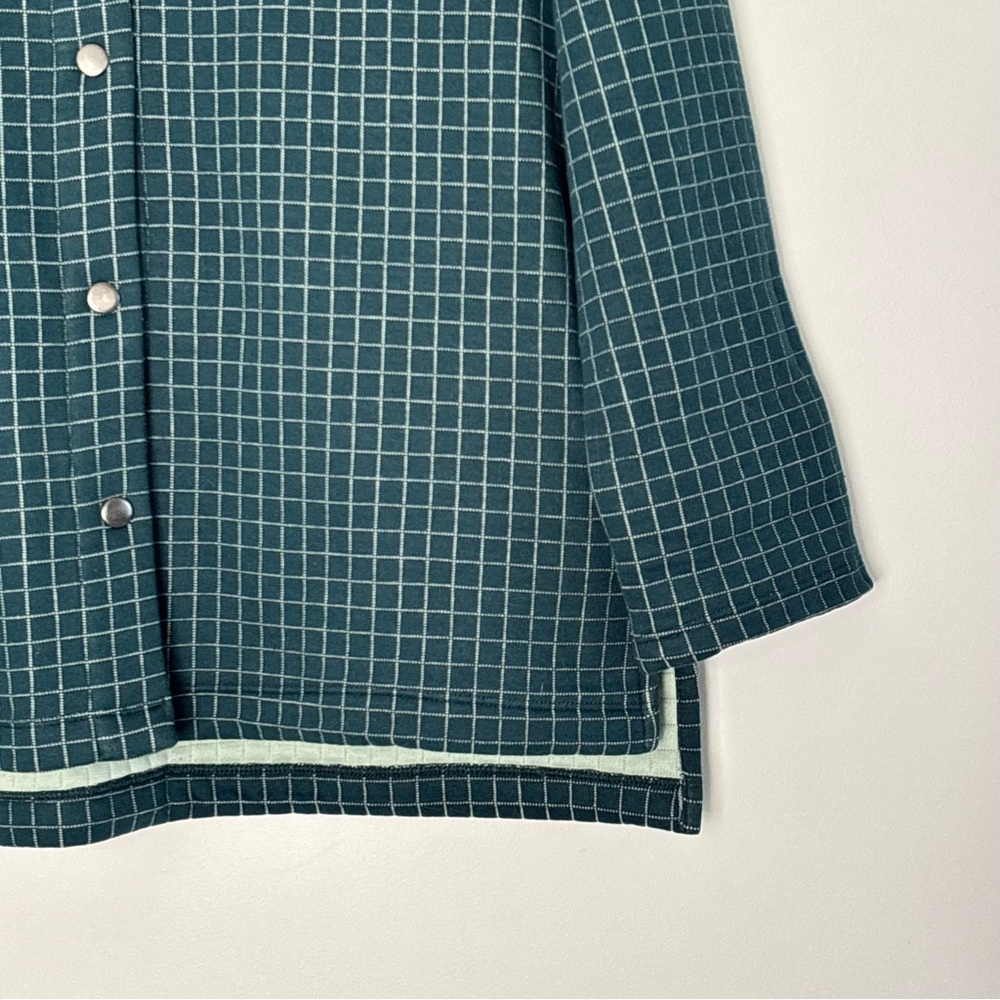 Ruby Rd Windowpane Checkered Relaxed Fit Snap Front Jacket Shacket Size Small - Picture 6 of 15